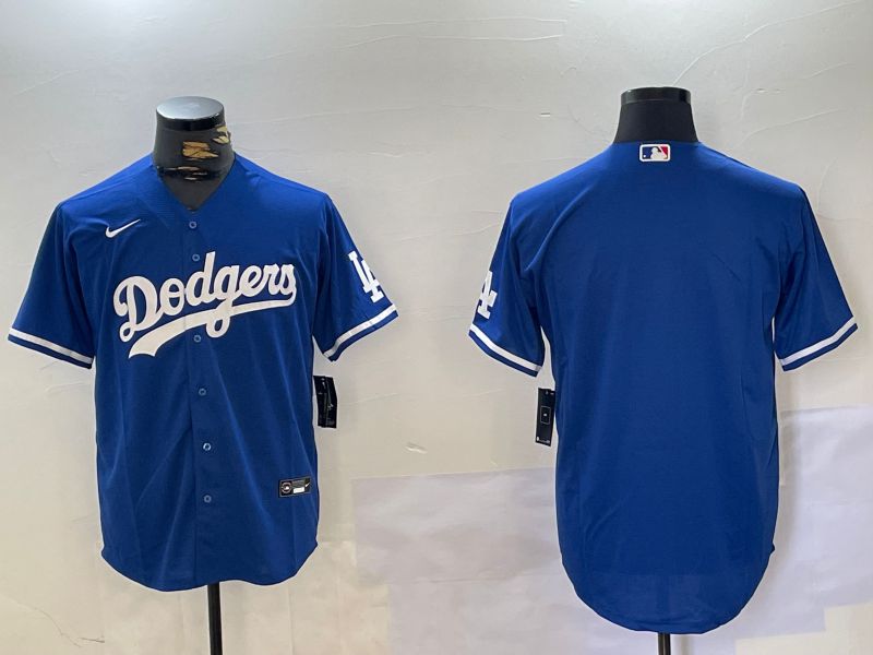 Men Los Angeles Dodgers Blank Blue Game 2024 Nike MLB Jersey style 1017